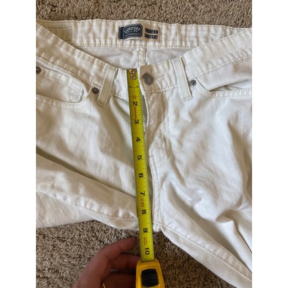Levi's Signature Womens Modern Bootcut Jeans White Size 10 Short Country Cowgirl - Picture 6 of 9